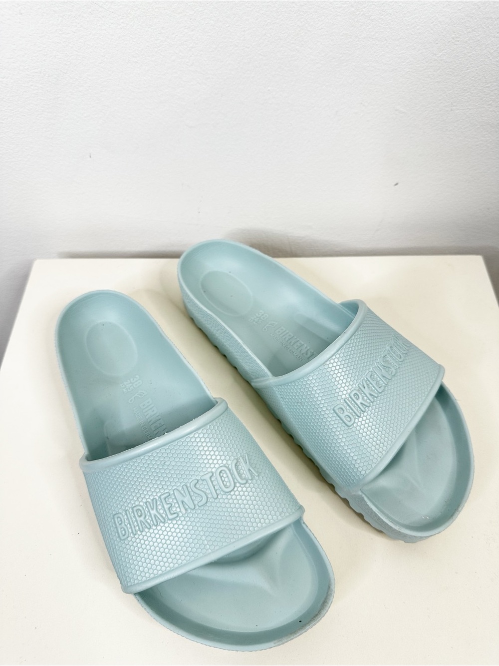 Birkenstock Barbados EVA Slides in Surf Green Womens 38/ US 7
